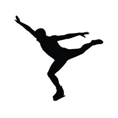silhouette of a young woman jumping