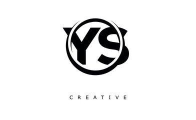 YS Letter Logo - Circular Monogram Emblem with Bold Minimal Design for Modern Branding