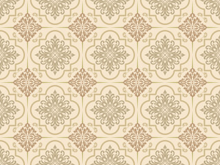 Seamless Damask Pattern with a Modern Twist. This fabric pattern exudes classic elegance and modern simplicity, providing warmth and luxury. It's perfect for home decor, wallpaper, curtains, and rugs.