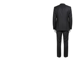 Rear View of a Dark Suit on a Mannequin