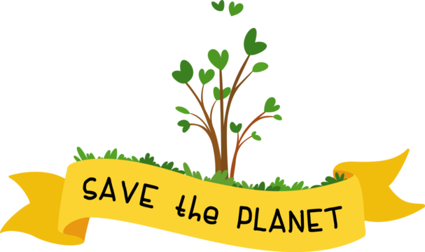 vector illustration of a green tree with text