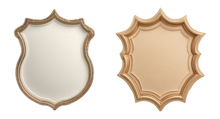 Elegant Isolated Frames with Decorative Borders on Transparent Background