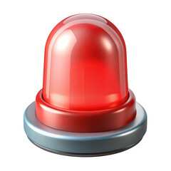 Fototapeta premium Bright red emergency beacon siren light flashing safety alert signal warning alarm 3d