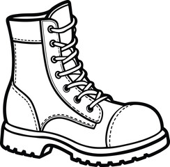 Pair black rubber boots vector illustration. silhouette rubber boots on white background.