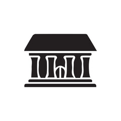 An icon set representing different types of buildings, including houses, office buildings, skyscrapers, and religious structures. The icons are designed in black on a white background, with a minimali