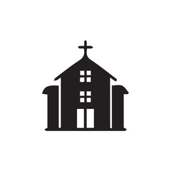 An icon set representing different types of buildings, including houses, office buildings, skyscrapers, and religious structures. The icons are designed in black on a white background, with a minimali