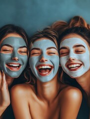 Friends enjoying a joyful spa day together.
