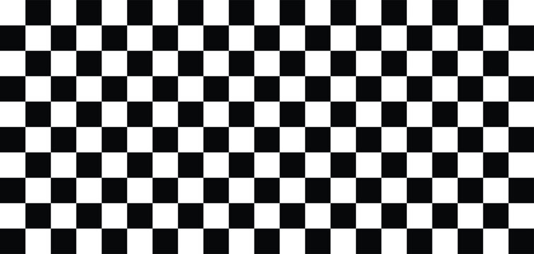 Checkered pattern vector. black white road stripe background pattern vector illustration