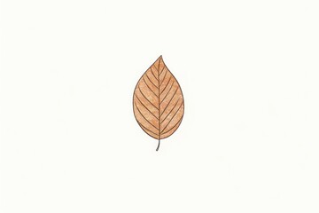 Obraz premium An Autumn leaves icon drawing plant leaf.