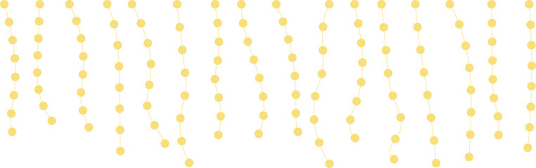 Golden hanging element decorative festive lights design element