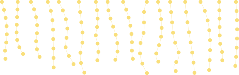 Golden hanging element decorative festive lights design element