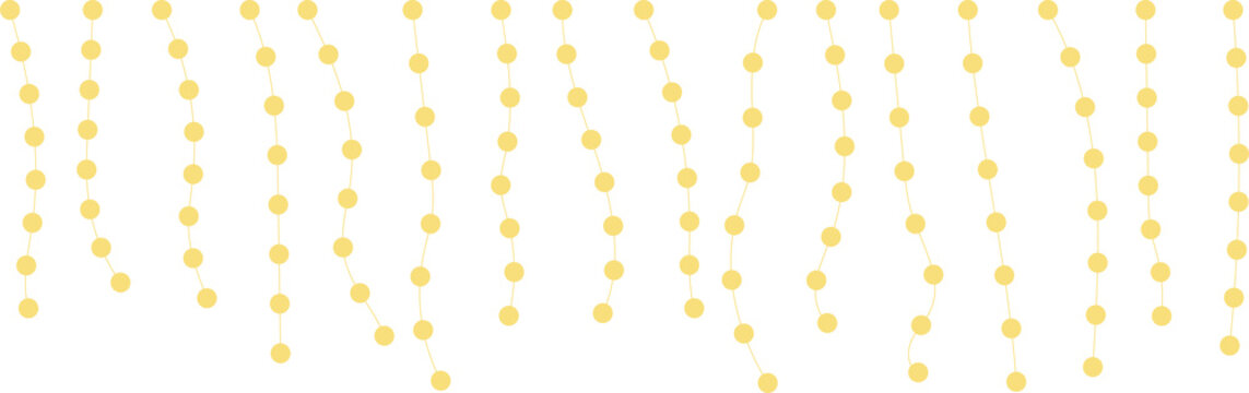 Golden hanging element decorative festive lights design element