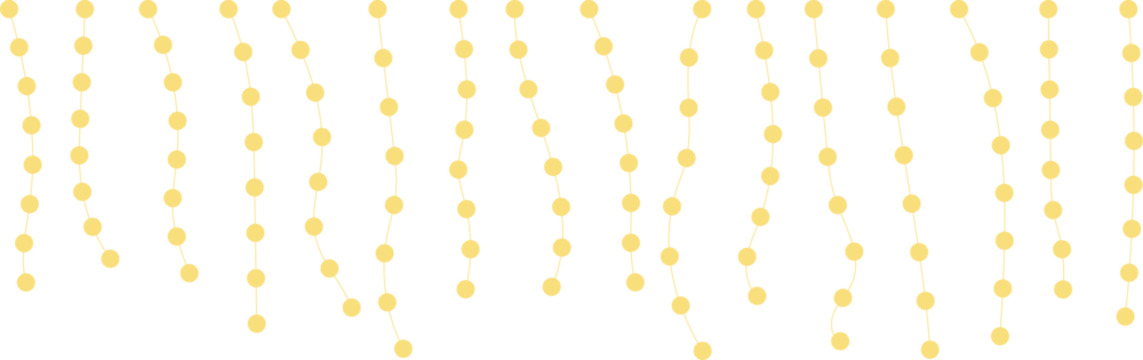 Golden hanging element decorative festive lights design element