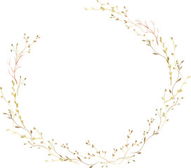 Minimalist Watercolor Twig Wreath