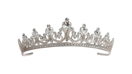 Elegant silver tiara crown for jewellery photography
