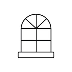 Fototapeta premium Window line icon vector illustration isolated on white background 