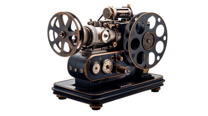 Obraz premium Vintage Film Projector as Decorative Masterpiece on white background