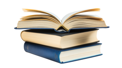 Stack of Books Still Life isolated on a Transparent Background