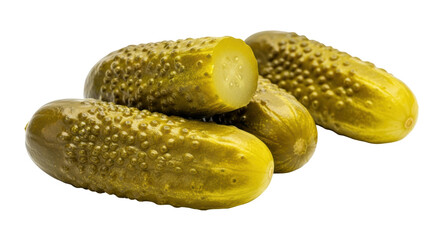 Isolated Pickled Cucumbers, Sour Green Food