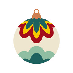 Colorful decorative Christmas balls isolated on white background