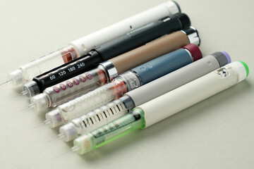 Various injection pens for semaglutide and GLP-1 drugs, insulin and medical therapy