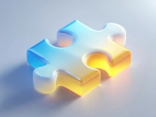 Obraz premium Colorful Abstract Puzzle Piece