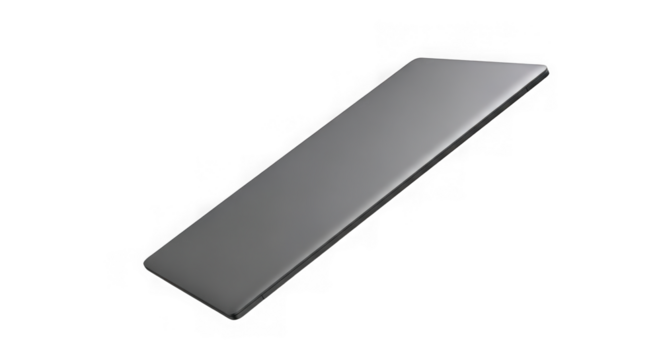 Metallic bar isolated for 3d design transparent background