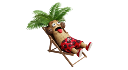 Isolated Palm Tree Cartoon Character