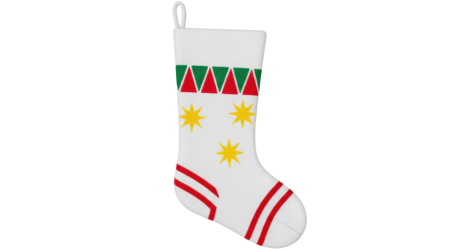 Isolated Cartoon Christmas Stocking - Powered by Adobe