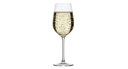 Isolated Glass of Champagne