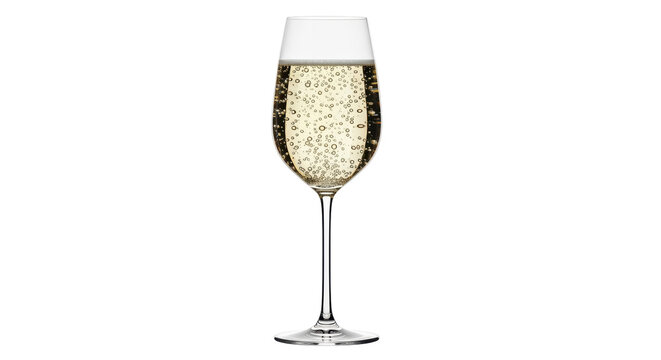 Isolated Glass of Champagne