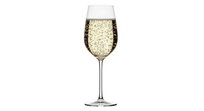 Isolated Glass of Champagne