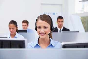 Customer service representative call center agent support team help desk operator online chat