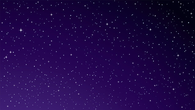 Stars in the night sky. Vector drawing