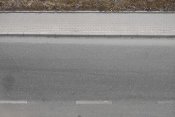 New asphalt texture with white dashed line