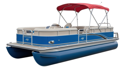 Isolated Pontoon Boat