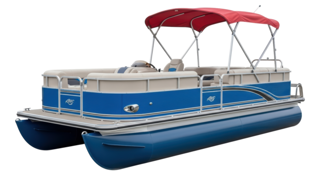 Isolated Pontoon Boat
