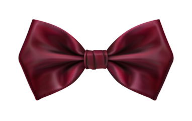 Minimal Burgundy Bow Tie Icon for Formal Wear Themes on white background