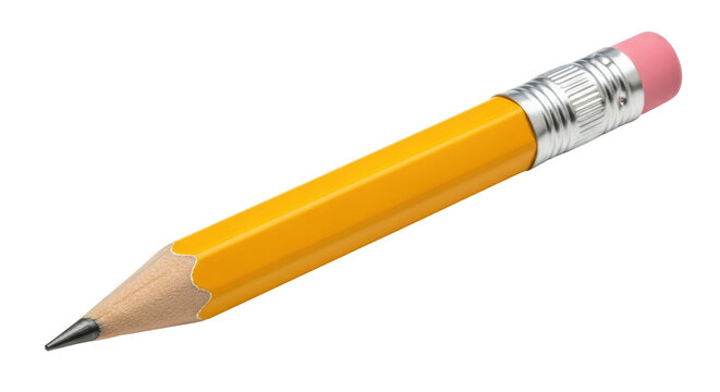 Isolated Short Yellow Pencil