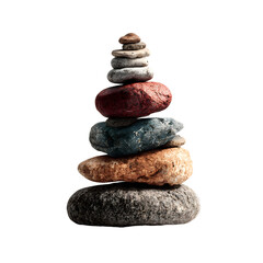 stack of rocks,rock piles isolated on transparent background,transparency