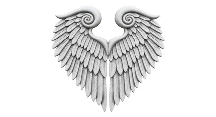 Obraz premium Isolated Wings on White Background