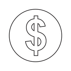 Obraz premium Dollar Sign Outline