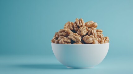 Bowl Full Walnuts. Nutritious snack food with healthy fats for balanced diet