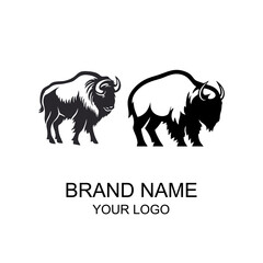 Long-Haired Buffalo Logo Desi...