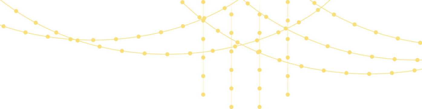 Hanging golden lights abstract lines background festive element