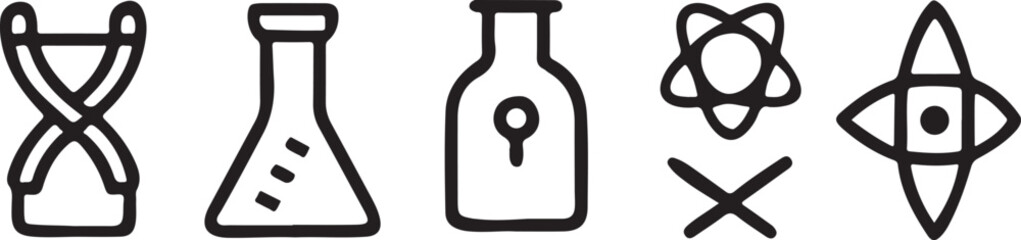 A sharp set of cutlery with a wine bottle and blank label on a white background