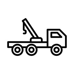 Crane Truck line vector icon design