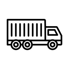 Heavy Truck line vector icon design