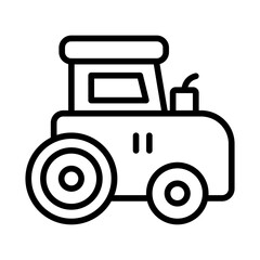 Tractor line vector icon design