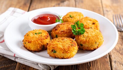 potato croquette food AI generated